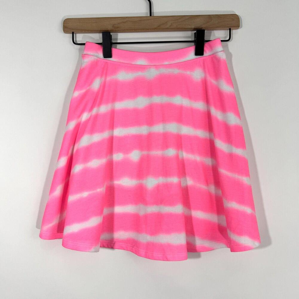 Jumping Beans Girl’s Size 10 Pink White Tie Dye Striped Cartwheel Scooter Skirt - Picture 5 of 6